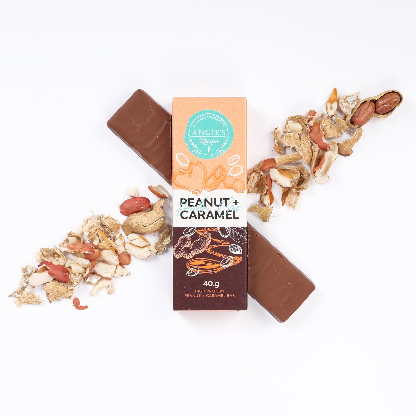 Високо протеиново хрупкаво блокче - фъстъчен карамел