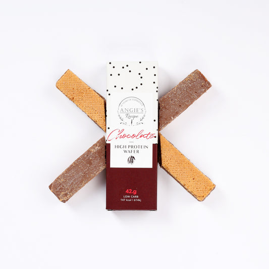 High-protein chocolate wafer