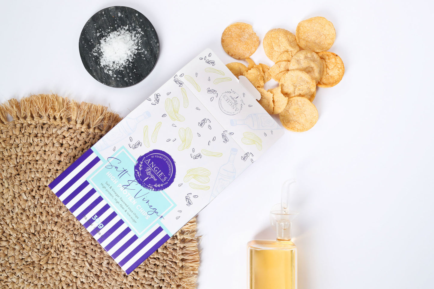 High-protein chips Salt & Vinegar