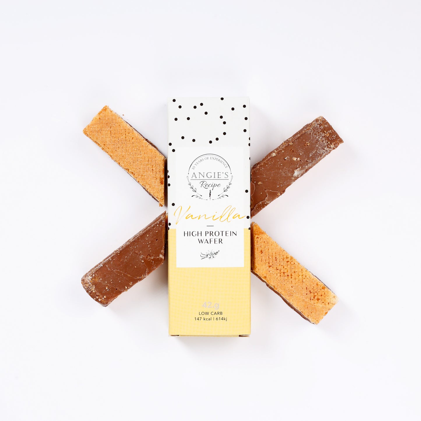 High-protein vanilla wafer